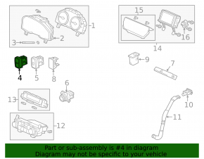 Trunk door opening button Honda CRV 15-16 interior