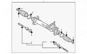 Toyota Camry v30 2.4-liter steering rack