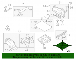 Black trunk net for Audi A6 C7 12-18