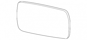 Right mirror element for BMW 5 F10 11-16, heated