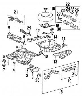 Spare wheel mount Toyota Rav4 19-