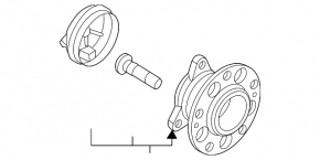 Rear left hub Kia Niro 23-24 HEV