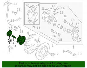 Rear left hub Kia Niro 23- HEV