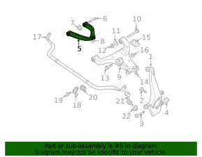Upper control arm, front left, Nissan Titan 17-24