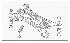 Rear subframe Kia Sorento 16-20 FWD