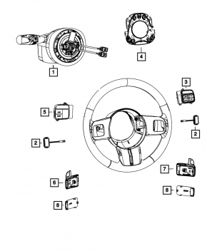 Steering Wheel Control Buttons Left Dodge Challenger 09-14