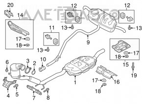 Intake pipe with catalysts VW Tiguan 18- awd