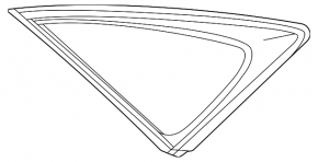 Rear left blind glass window Lexus NX 22-25 chrome