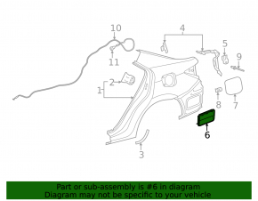Left ventilation shield Toyota Solara 2.4 04-08