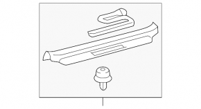 Front right door sill plate for Lexus Hs250h 10-12