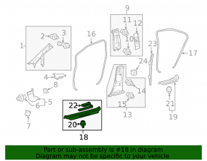 Front right door sill plate for Lexus Hs250h 10-12