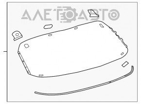 Rear glass of the trunk door Lexus RX350 RX450h 16-22