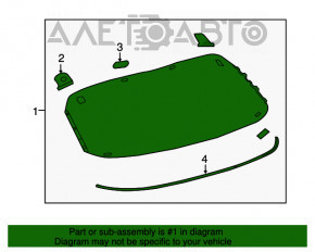 Rear glass of the trunk door Lexus RX350 RX450h 16-22