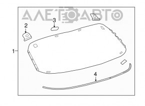 Rear glass of the trunk door Lexus RX350 RX450h 16-22