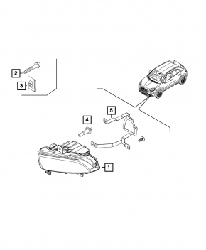 Right fog light for Fiat 500X 16-18 pre-rest
