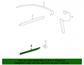 Lower rear left door trim for Lexus ES350 07-09