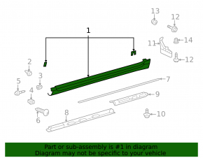 Left threshold for Lexus ES350 07-08 with seal