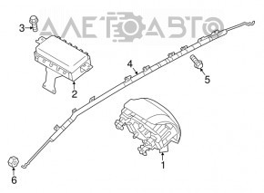 Airbag side curtain right Kia Soul 14-19