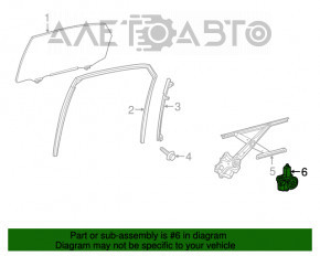 Rear left window lift motor Lexus RX350 RX450h 16-22