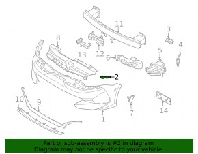 Right front bumper mount under headlight for Kia K5 21-24