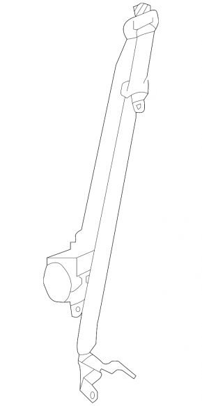 Passenger seat belt with tensioner Nissan Leaf 18-19 black
