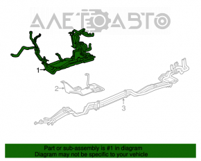 Air conditioning hose rear row front Toyota Highlander 14-16