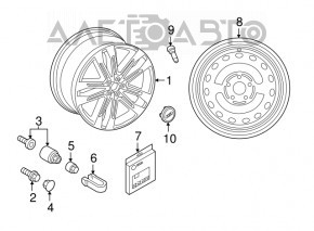 Wheel bolt secret kit Audi Q3 8U 15-18