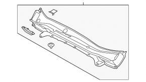 Windscreen wiper grille plastic Subaru XV Crosstrek 18-23 type 2