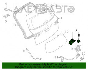 Mercedes H247 GLA 20-23 trunk handle with camera button