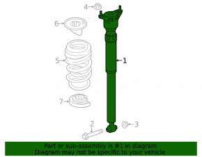 Rear left shock absorber Mercedes W246 B250e 16-17