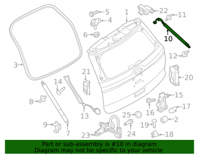 Shock absorber trunk door left Ford Explorer 16-19 electric