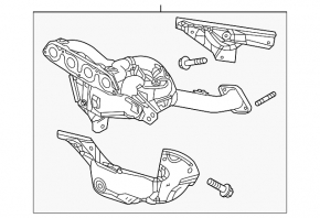 Exhaust manifold with catalytic converter Mazda CX-50 23-24 2.5