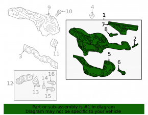 Exhaust manifold with catalytic converter Mazda CX-50 23-24 2.5