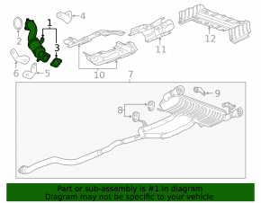 Intake pipe with catalytic converter Chevrolet Camaro 16- 2.0