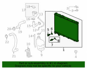 Radiator cooling water Honda CRV 20-22 hybrid