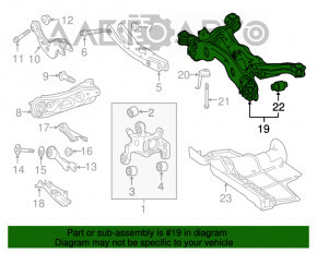 Subframe rear Mercedes CLA 14-19 FWD