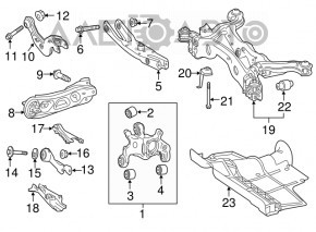 Subframe rear Mercedes CLA 14-19 FWD