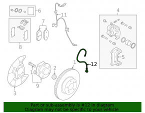 Front right ABS sensor for Subaru Forester 19-24 SK