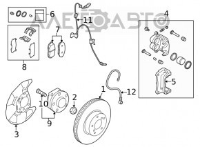 Front right ABS sensor for Subaru Forester 19-24 SK