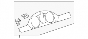 Front panel trim for instrument cluster VW CC 13-17 grey, worn, broken fasteners