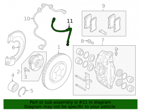 Rear right brake hose for Mitsubishi Outlander 2007-2013