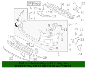 Tow Hook Cap Front Bumper Audi A6 C8 19-