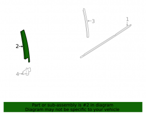 Door trim side rear left front BMW 3 F30 12-18