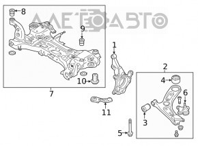 Front right axle shaft Hyundai Kona 18-23 1.6, 2.0