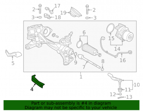 Steering rack bracket right Honda CRV 17-22
