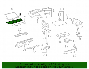 Rear shelf Lexus GS450h 06-11 black under curtain