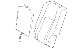 Rear row of seats 2 row right Lexus RX350 RX450h 20-22 without airbag, mechanical, black leather