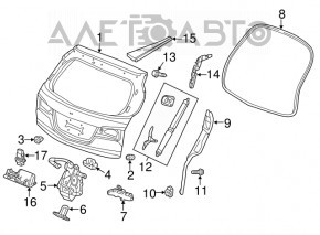 Left Tailgate Tilt Sensor Acura MDX 14-20