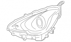 Toyota Prius C 15-17 LED Front Right Headlight