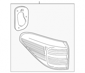 Light outer wing left Lexus RX450h 10-12 dorest